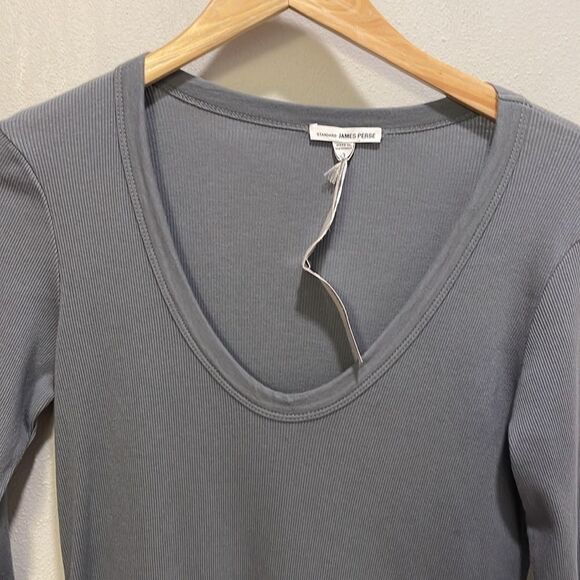 Nwt James Perse woman’s long sleeve gray dress - Picture 3 of 13